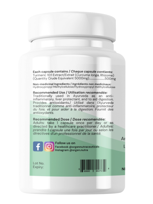 Turmeric -Orgen Nutraceuticals