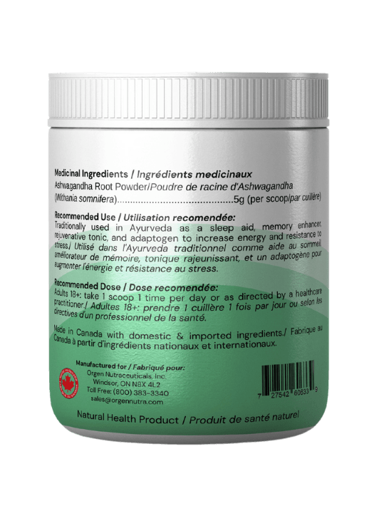 Organic Ashwagandha Powder -Orgen Nutraceuticals
